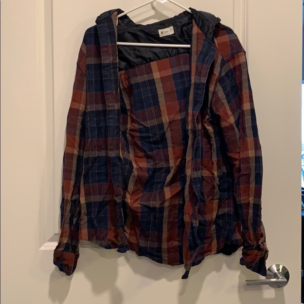 Hooded flannel jacket
